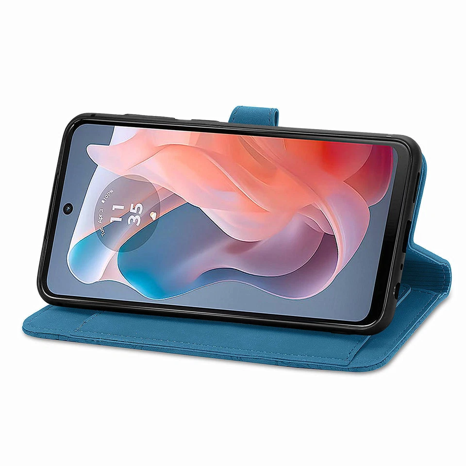 适用于摩托罗拉 Moto G 5G/Power/Stylus 5G 2024 磁性皮革拉链钱包式保护壳 — 第 2/4 张图片