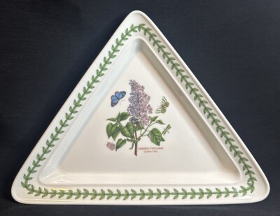 PORTMEIRION Botanic Garden SYRINGA VULGARIS (Garden Lilac) 11  Triangle Plate