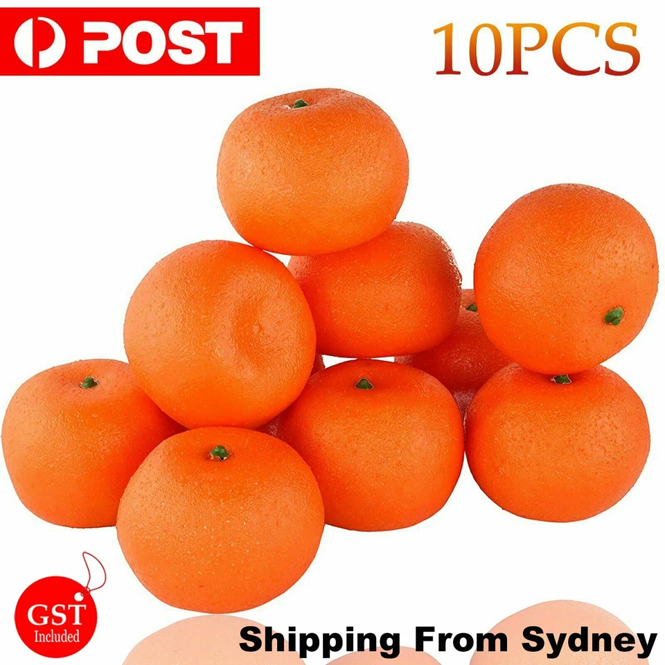 10X Orange Artificial Fruits Props Fake Lifelike Props Home Party Wedding Decor
