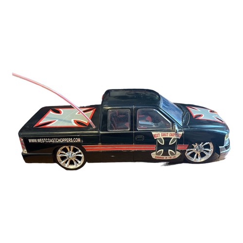 2004 West Coast Chopper Jesse James Remote Controll Black Truck W/Remote Working - Afbeelding 2 van 11