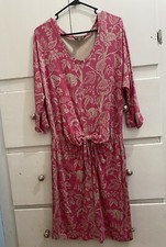 Tommy Bahama Faux Wrap Floral Dress Size Medium Stretch Slinky