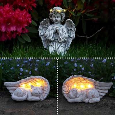 dog memorial solar light
