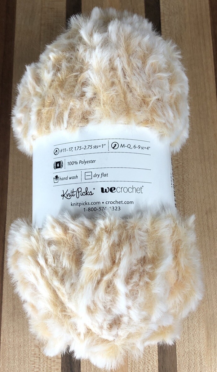 KNIT PICKS WE CROCHET 71 Yds 100g FABLE FUR Super Bulky Wt PUMICE