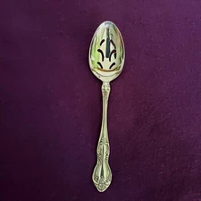 Easterling Valhalla Stainless Flatware Slotted/Pierced Serving Spoon Glossy 