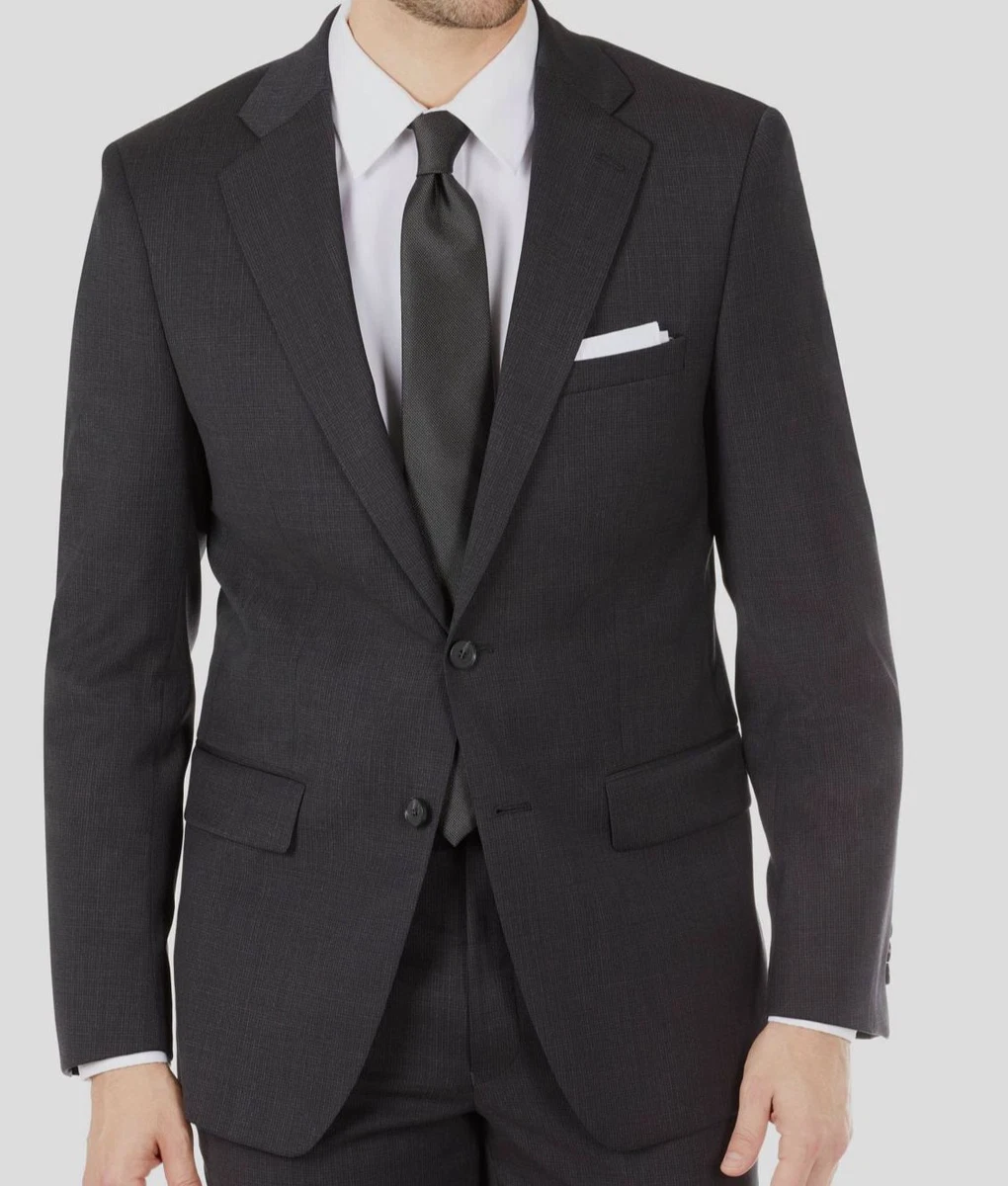 Calvin klein black shop slim fit suit