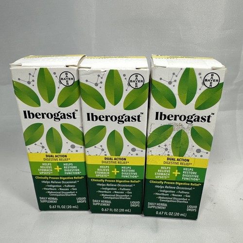 3x Iberogast Dual Action Digestive Relief, Daily Herbal Supplement 0.67 FL Oz