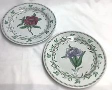 Winterthur Decorative  Floral Set Of 2 Plates Enesco VSS230810/BA2