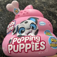 Pets Alive Pooping Puppies Surprise Interactive Plush Pup With Sounds Pink Bone