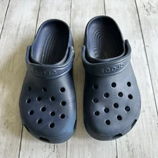 PREOWNED CROCS UNISEX NAVY BLUE WOMENS SIZE 8 MENS SIZE 6 SHOES