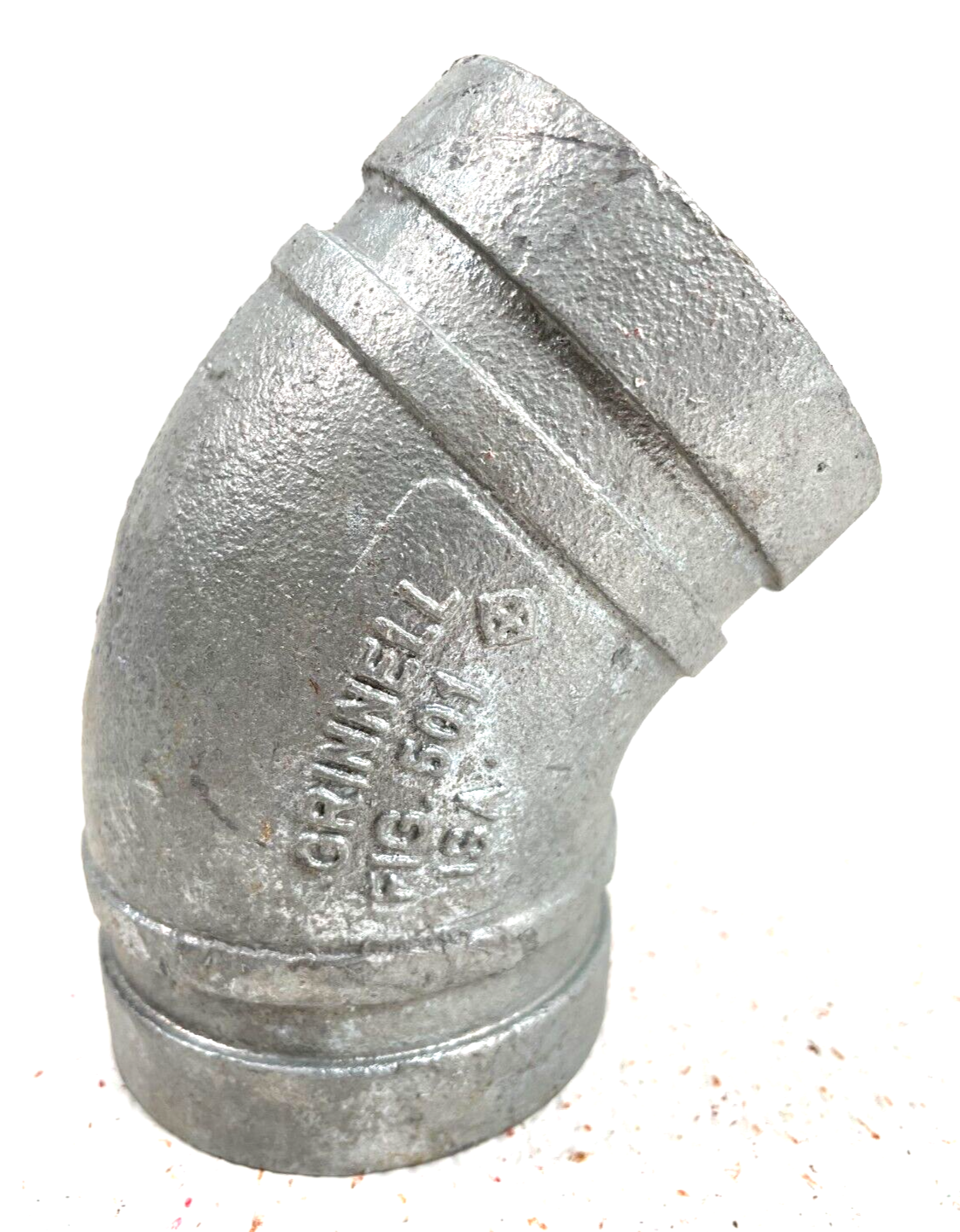 Grinnell GFire Style 501 45° Elbow 21/2" Galvanized Grooved End Pipe