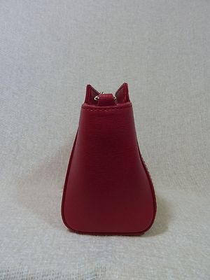 NEW FURLA Red Leather Mini Crossbody Bag - Ginevra - AUTHENTIC