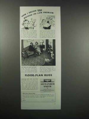 1938 Alexander Smith Rugs Ad - Mother-In-Law Problem