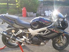 HONDA VTR1000 Firestorm Black Stainless Round Road-legal Motorbike Exhaust Cans