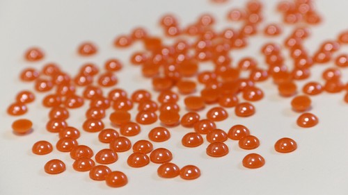 Hotfix Ceramic Stones ORANGE 5mm Stück wählbar Strass Hochzeit Halbperlen - Picture 2 of 3