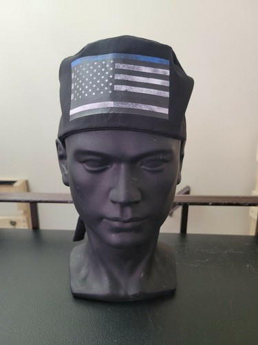 Mens surgical caps, scrub cap, scrub hat, surgical cap black SKULL, ARMY, USA. - Picture 12 of 16