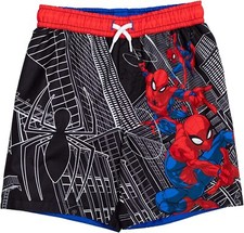 Marvel   Little Boys' Spiderman Black Swim Trunks   Size 5/6