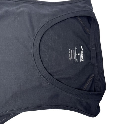 Brooks Running Tank Top Sleeveless Athletic Workout Run Happy Black Men Small - Picture 3 of 11