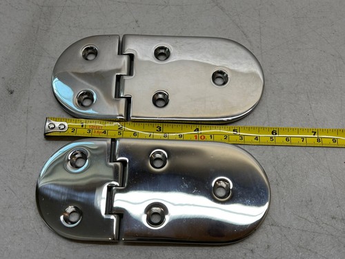 HINGE STAINLESS STEEL 5.75" X 2.5" MARINE BOAT / LOT OF 2 NEW - Picture 3 of 7