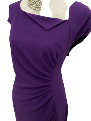 LK Bennett Size 18 Purple Ruched Davina Worn By Kate Middleton Pristin Away  | eBay