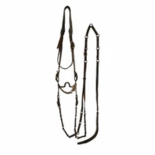 Vintage Yuma Leather and Silver Headstall