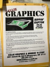 RIPPING RAPTOR 50 DECALS