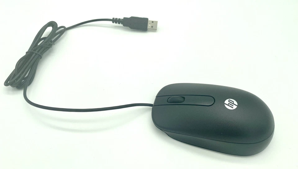 Original HP USB Optisch Maus schwarz 3 Tasten Scrolling-Rad 672652-001 Verkabelt - Bild 2 von 4