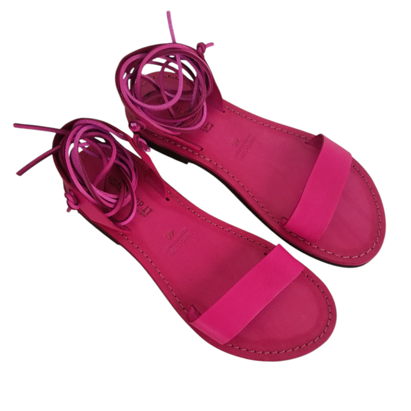 Sandali donna alla schiava 100% Salento artigianali in vero cuoio