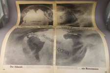 4 Bl&auml;tter aus Zeitschrift von 1939 - aussergew&ouml;hnliche Globus Ansichten   /S153