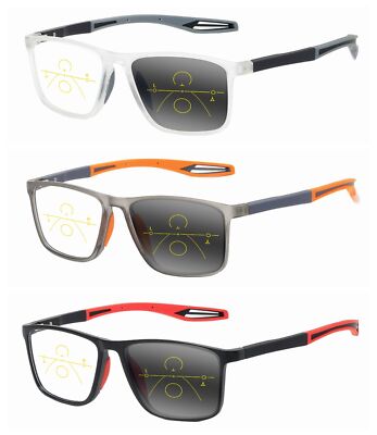 Progressive Sport Multifocal Men Women Transition Photochromic Reading Glasses