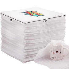 200 PK Foam Wrap Cushion Sheets 12x12x1/16 Packing Shipping Moving Fragile Items