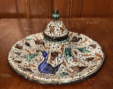 Antico Calamaio Pesaro MAP Molaroni Decorato A Mano  29x14cm circa