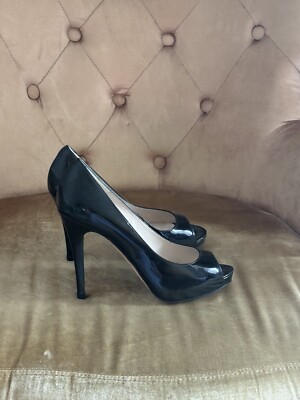 L K Bennet Pumps 38 Lack Schwarz 