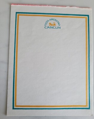 Mexican Notepad Vintage ~ Fiesta Americana~ Cancun Mexico stationary notepad | eBay.de