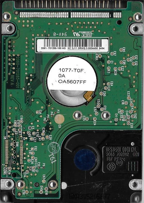 WESTERN DIGITAL WD400VE-75HDT0 40GB IDE HARD DRIVE DCM: HCNTJHNH - Image 2 of 2