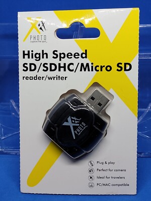 NEW NIP NIB PHOTO XIT SD, SDHC, MicroSD USB High Speed Memory Card Reader