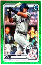 Canaan Smith-Njigba 2020 Bowman Chrome BCP-69 Green Shimmer Refractor SP 90/99