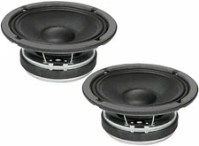 AUTHENTIC 2 x Faital Pro 6FE200 6" MidRange 260W Audio Speaker 4 Ohm 95dB 