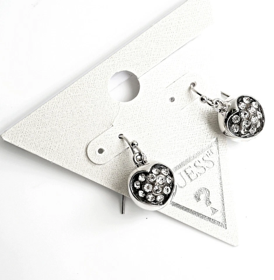 guess  UBE71214 Paar Ohrhänger Ohrringe damen in farbe silber  kristall  neu - Bild 4 von 4