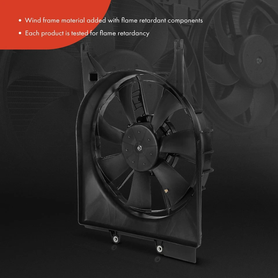 Ventilador de refrigeración condensador de CA derecho con conjunto de cubierta para Acura RDX 2007-2010 2,3 L Foto 3 de 4