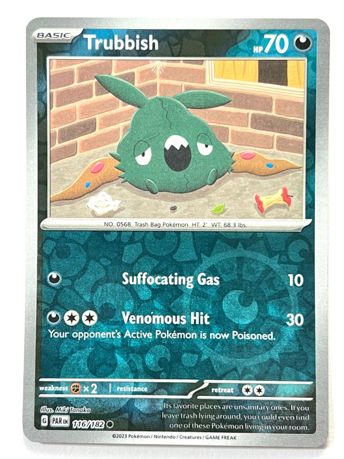 Trubbish 116/182 Reverse Holo Common Paradox Rift Pokemon - Pack Fresh Near Mint