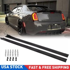 86.6 Car Side Skirts Extension Splitter Rocker Panel Lip For Chrysler 300 Us