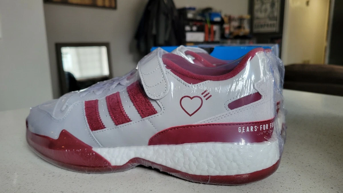 Human Made x Adidas Forum Boost. Grey/Burgundy. Size 10.5M | eBay