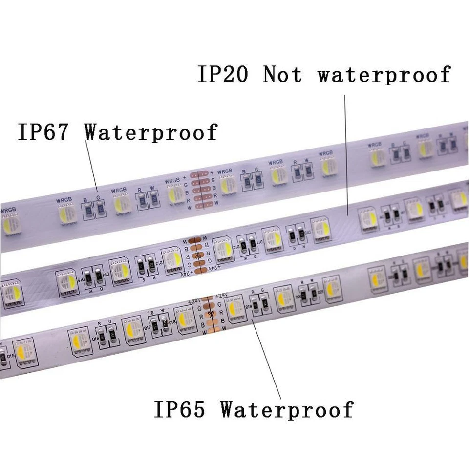 5m RGBCCT LED Strip 5050 12/24V 4 in1 5 in1 Chips RGB+W 60 LEDs/m RGBW RGBWW - Image 3 of 4