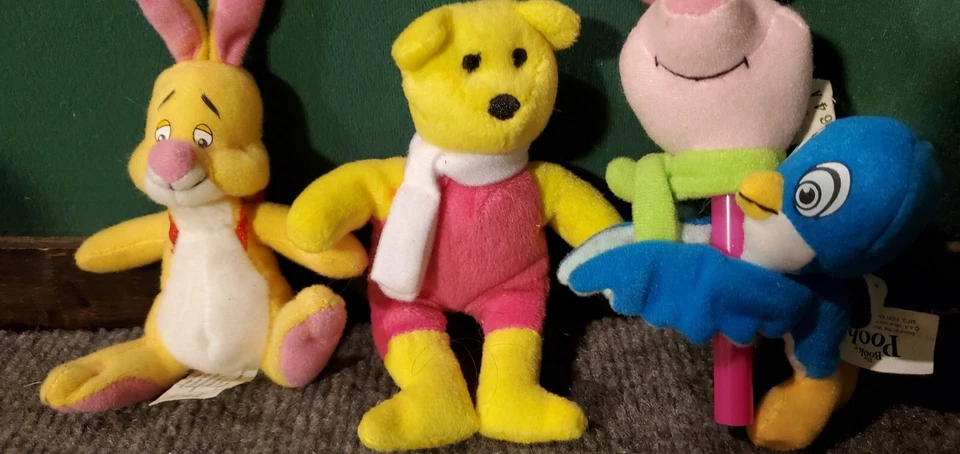 2003 Winnie the Pooh & Friends Plush The Book of Pooh Lot of 4 McDonald's Toy - Image 3 of 4