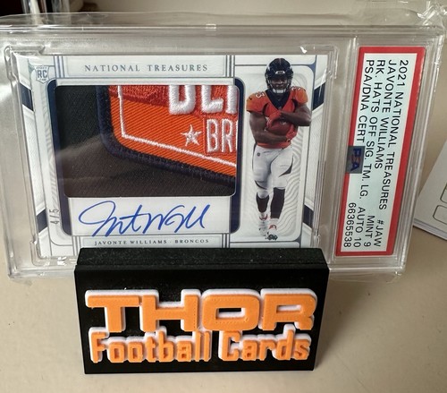 Javonte Williams POP 1! PSA Mint 9 Autogramm 10! Rookie National Treasure 4/5 - Bild 2 von 2
