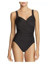 MIRACLESUIT Sanibel One Piece Swimsuit Slimming Ruched Crossover Underwire Women