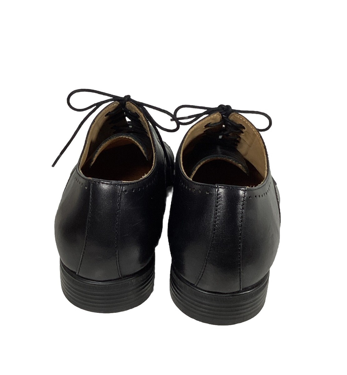 Warfield & Grand Sz 10.5 Burchett Black Leather Derby Shoes  display picture 1