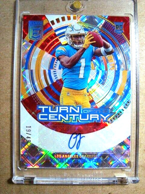 2023 Quentin Johnston Donruss Elite Red Rookie TOTC Autograph RC /49 MINT    