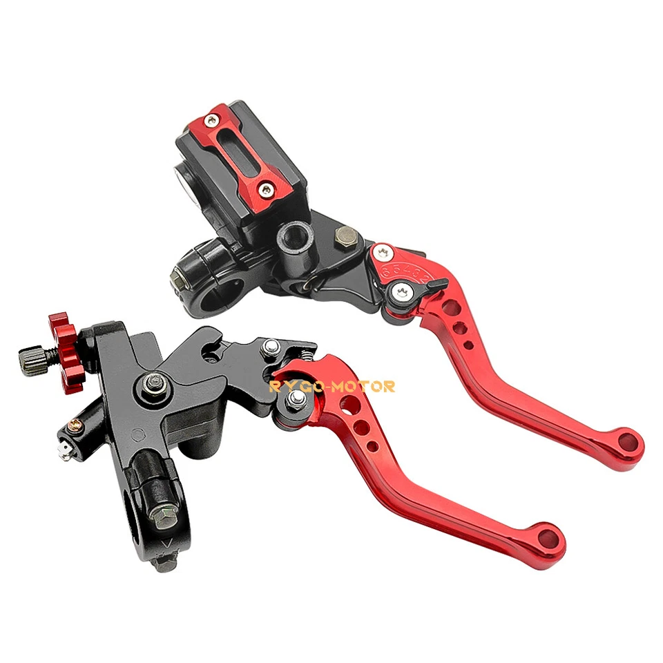 Universal 7/8'' CNC Motorcycle Front Brake Cylinder Clutch Lever Reservoir Set - Image 3 of 4