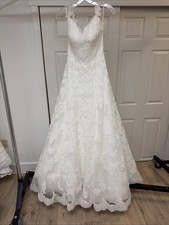 Vintage Pronovias Size 4 White Wedding Dress Ball Gown